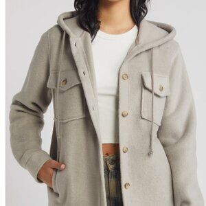 Thread & Supply hooded fleece shacket